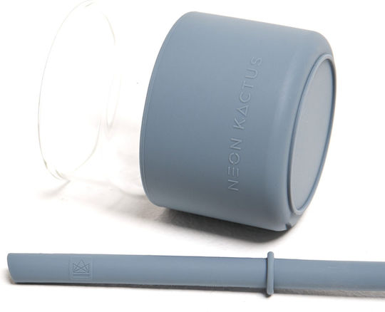 Neon Kactus Παιδικό Ποτηράκι από Σιλικόνη Μπλε 230ml