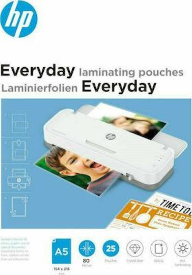 HP Everyday 9155 A5 Laminating Sheets Glossy A5 80 Microns 25 Pieces