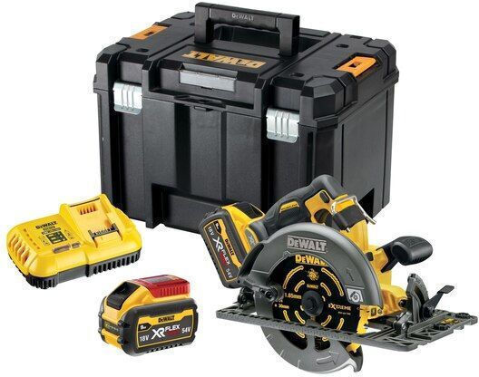 DEWALT DCS579X2 Kreissäge 54V 2x9Ah mit Staubabsaugsystem