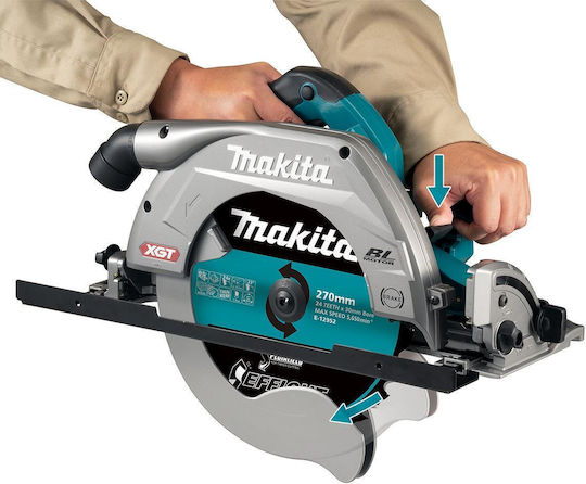 Makita HS011GT201 Циркулярна пила 2x5Ах със Система за Изсмукване