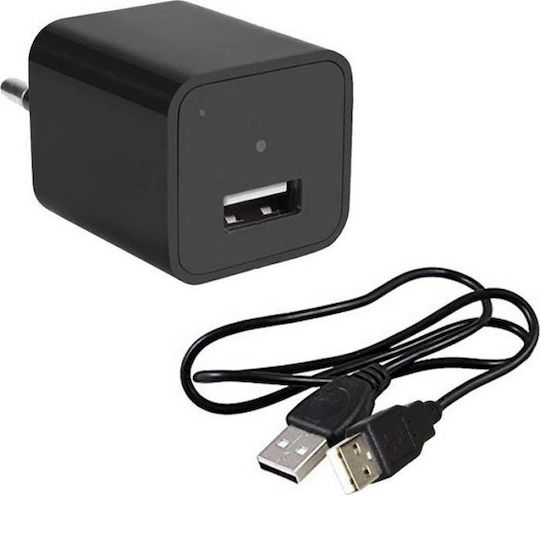 Spy Camera WiFi Charger 1080p with Memory Card Slot and Motion Detector