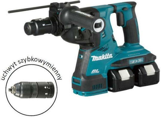 Makita DHR281PT2J Κρουστικό Σκαπτικό Πιστολέτο Μπαταρίας Brushless 18V 2x5Ah με Υποδοχή SDS Plus / Ταχείας DHR281PT2J