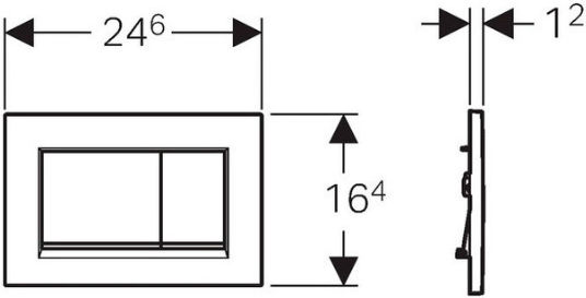 Geberit Sigma 30 Flush Plate Dual Flush Black