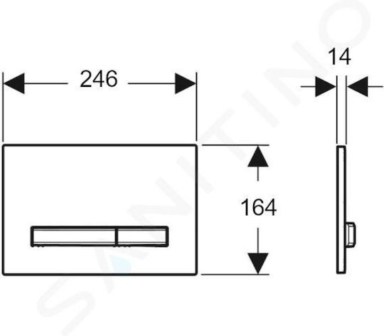 Geberit Sigma 50 Dual Flush Flush Plate for Toilets Inox