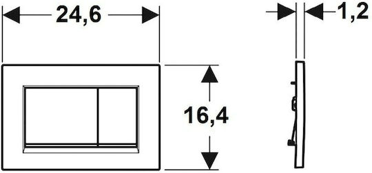 Geberit Sigma 30 Flush Plate Dual Flush Black