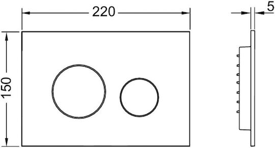 Tece Flush Plate Dual Flush