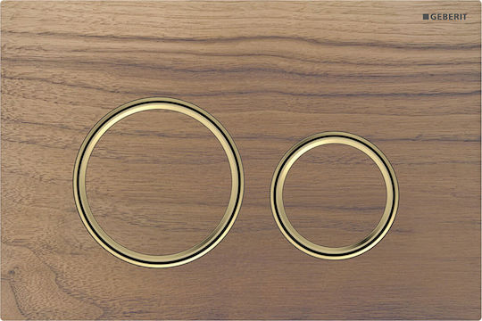 Geberit Sigma 21 Placă de scurgere pentru toalete Dual Flush Nuc Brass