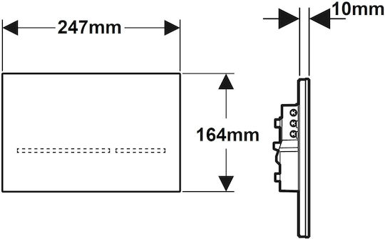 Geberit Sigma 80 Dual Flush Плоча за тоалетни чинии Двойно промиване