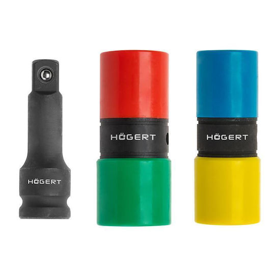 Högert Technik Σετ Προεκτάσεις Καστάνιας με Καρέ 1/2" 4τμχ