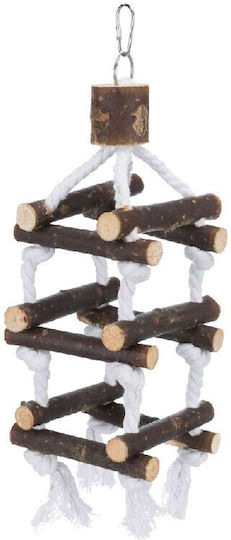 Trixie Natural Living Agățat decorativ de Grădină Lemn Scară Turn cu 4 laturi cu frânghii 34cm 4011905058863