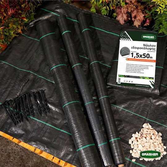 Grasher Fabric Ground Cover 95gr/m² 1.5x50m Black