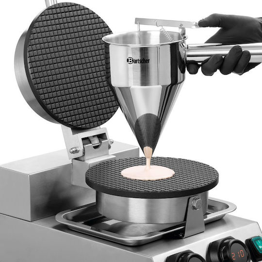 Bartscher Commercial Waffle Maker Single Rotating for Round Waffles 370276