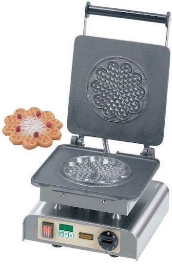 Neumarker Small Heart Commercial Waffle Maker Single 90° Opening for Flower Shape Waffles 12-40719DT