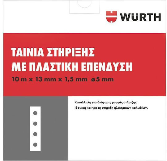Wurth Schlauchklemmen Metallische Stützband beschichtet 13mm x 1.5mm 10m 9500000996 1Stück