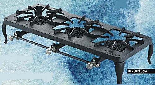 Foker Europa LPG Cooktop Triple 12kW 79x37x16.5cm