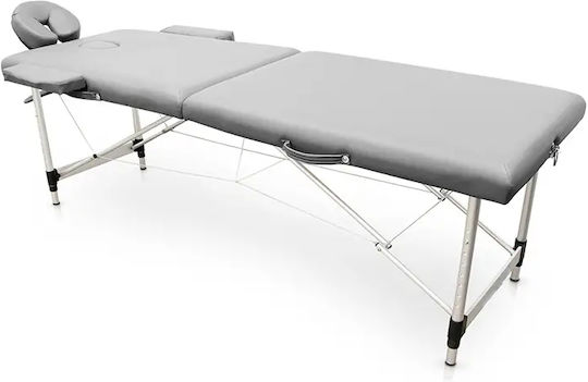 iCosmetics Pat De Fizioterapie Portabil Pliabil Gri Din Aluminiu 186x60cm