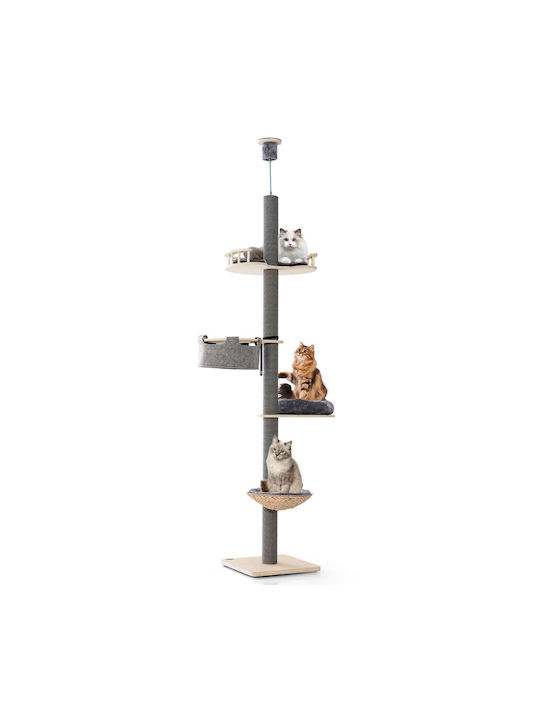 Costway Дървета за котки Сив 48x48x271см.