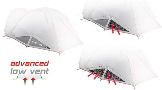 High Peak Amora 5.0 Campingzelt Tunnel Gray mit Doppeltuch 4 Jahreszeiten für 5 Personen 500x280x180cm