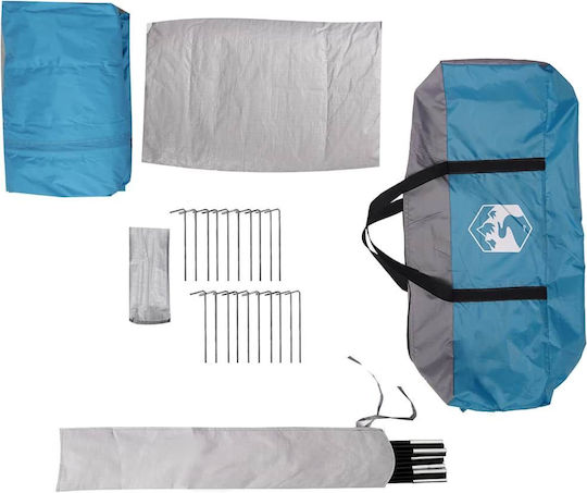 vidaXL Tipi Camping Tent Teepee Blue for 6 People 486x486x280cm