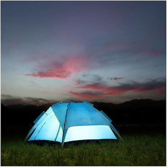 Nils Nils Camp Shadow Camping Tent Igloo Blue with Double Cloth 4 Seasons for 3 People 200x200x140cm