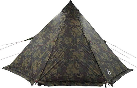 vidaXL Σκηνή Camping Teepee για 6 Άτομα 486x486x280εκ.