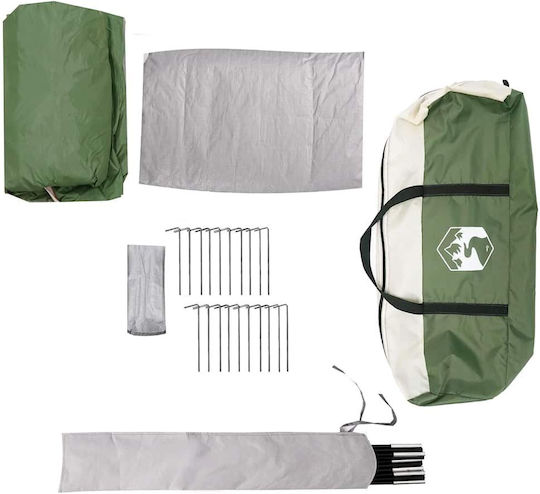 vidaXL Cort Tip Teepee Verde pentru 6 Persoane 486x486x280cm