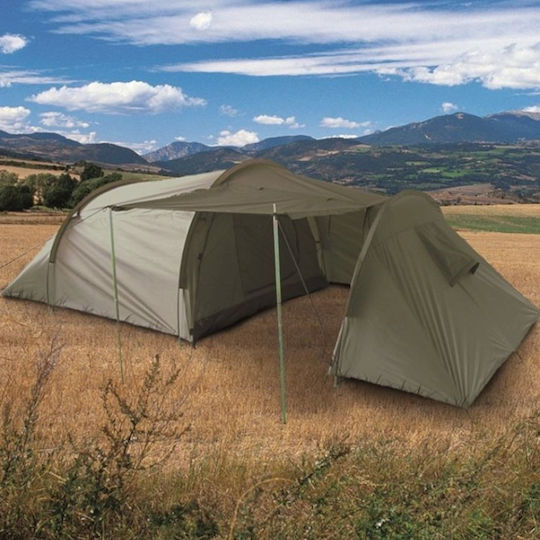 Mil-Tec Summer Camping Tunnel Tent Khaki for 2 People 390x130x105cm