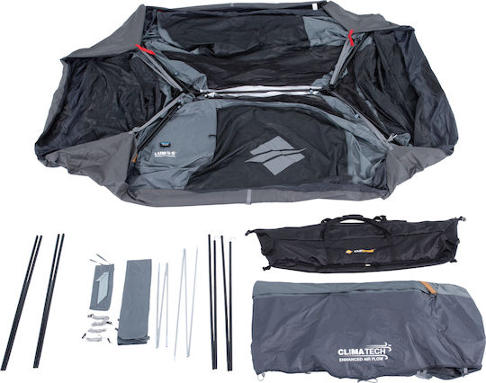 OZtrail Fast Frame Lumos Automatic Camping Tent Grey with Double Cloth 3 Seasons for 6 People 505x280x195cm