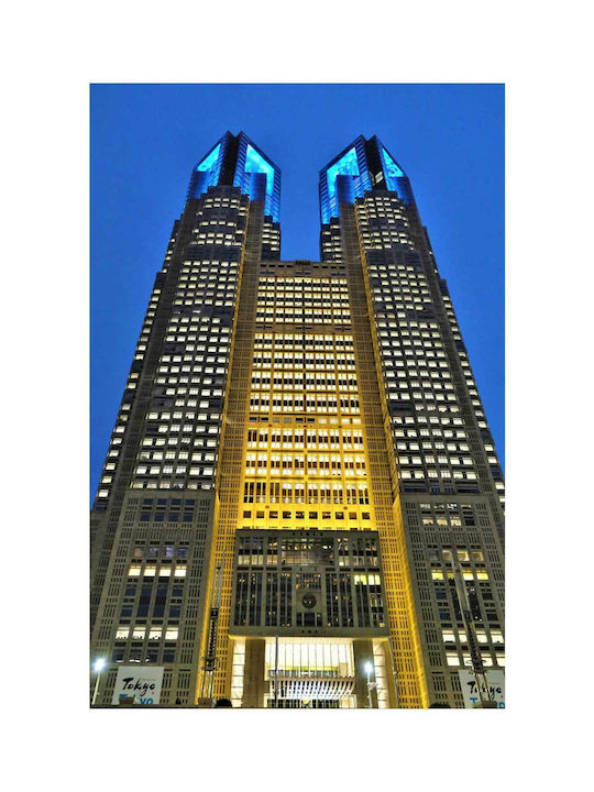 Tabloul Clădirea Guvernului Metropolitan din Tokyo Noaptea 40x50