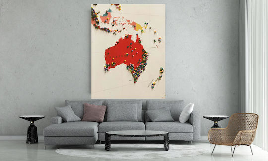 Map Pins Painting 100x150