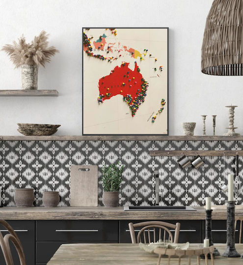 Map Pins Painting 50x80