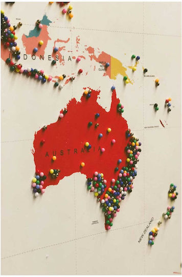 Map Pins Painting 50x80