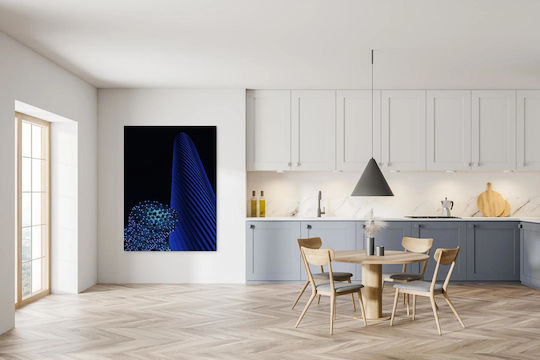 Abstract Blue Night Painting 40x65