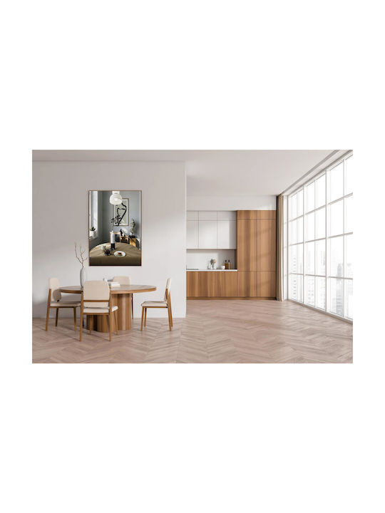 Gemälde Modernes Frühstückseck Abstrakte Kunst Antike Büste 40x50
