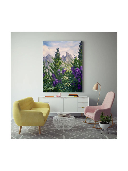 Πίνακας Mountains Flowers Βουνά Λουλούδια 80x120