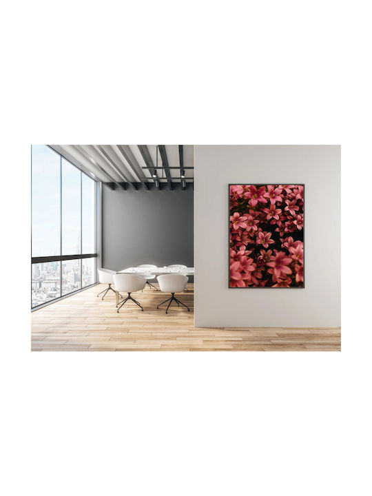 Πίνακας Pink Flowers Ροζ Λουλούδια 80x120