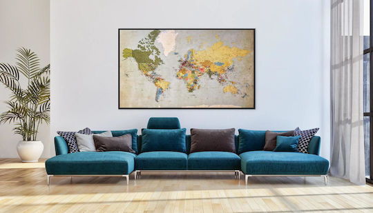 Vintage Weltkarte Gemälde 65x40