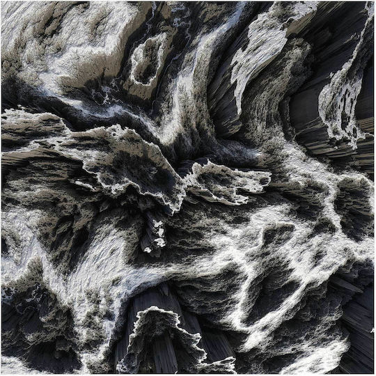 Abstract Black White Texture Painting 90x90