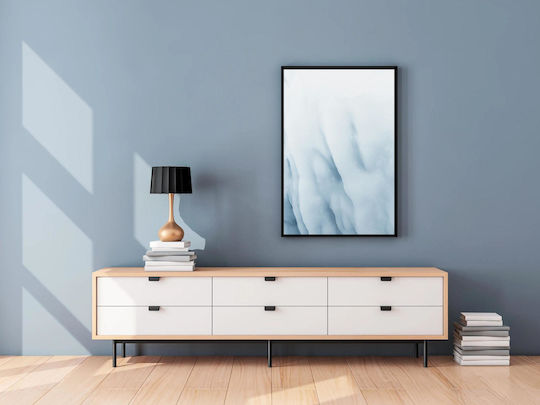 Pictură Abstractă cu Formare de Gheață 50x80