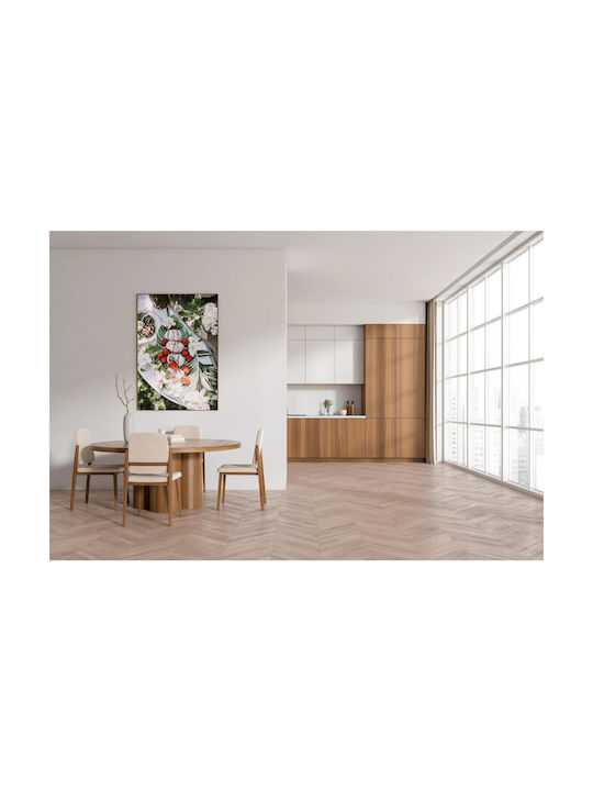 Πίνακας Dessert Flowers Raspberries Επιδόρπιο Λουλούδια Σμέουρα 80x120