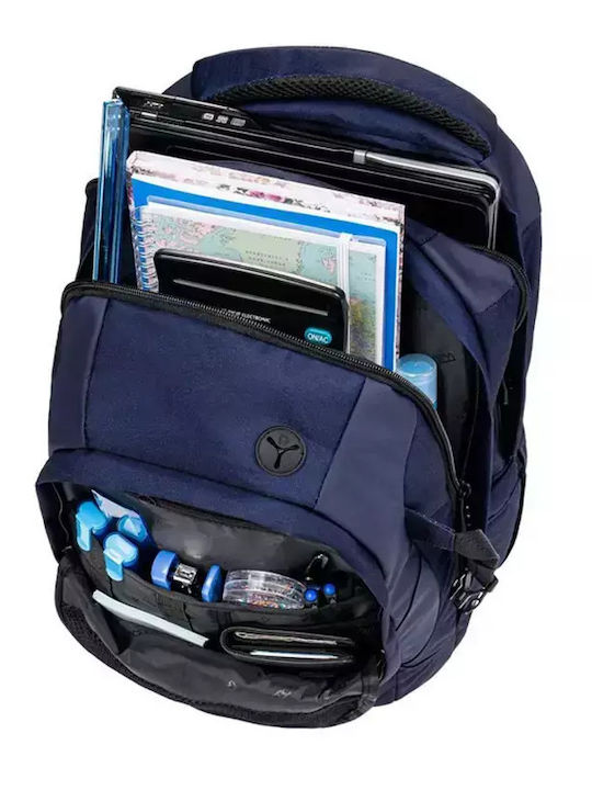 Polo Cryptic School Bag Backpack Junior High-High School Night Blue with Water Bottle Holder 23Liters 2025