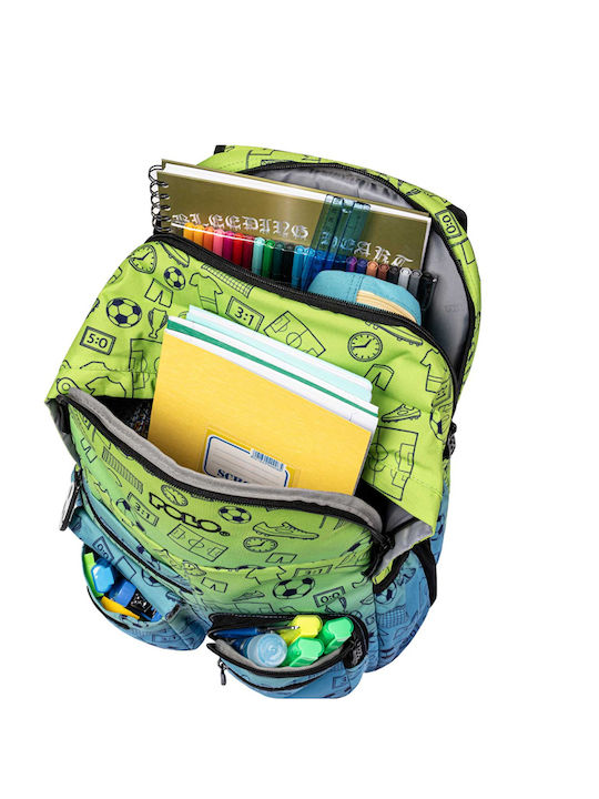 Polo Youngster School Bag Backpack Elementary, Elementary Green with Water Bottle Holder 22Liters 2021