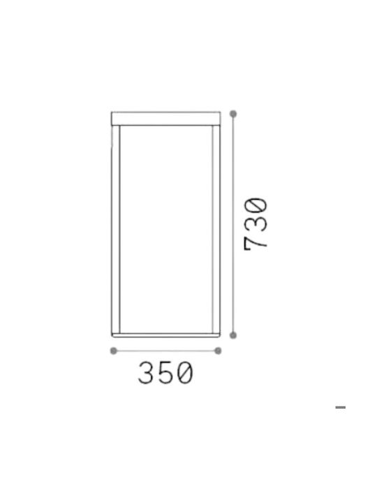 Ideal Lux Ipotesi LED Floor Lamp H73xW35cm. with Warm White Light 1800lm White