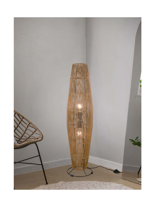 Trio Lighting Floor Lamp H103xW25cm. with Socket for Bulb E27 Brown