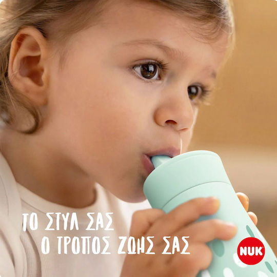 Nuk Minime Flip Kids Water Bottle Frozen Plastic with Straw Non Spill 450ml