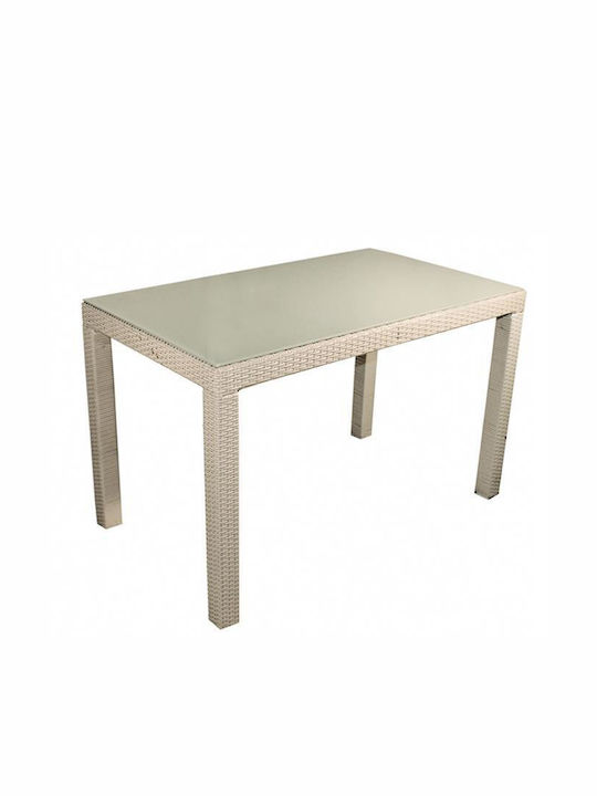 Маса Алуминиево Стабилна Mo-032 Ecru 120x70x70бр