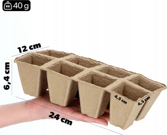 Kadax Biodegradable Peat Seedling Pots 3x8pcs