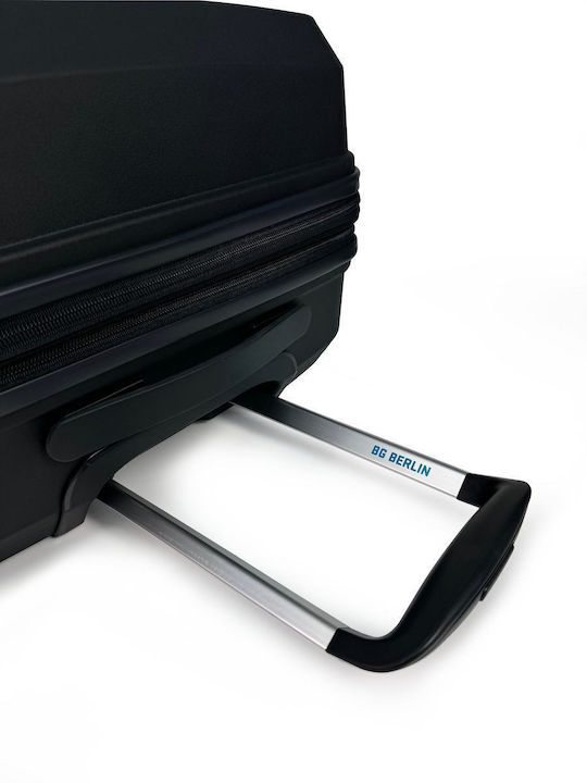 Bg Berlin Expandable Βαλίτσα Ταξιδίου Καμπίνας Σκληρή Black με 4 Ρόδες Ύψους 55εκ.