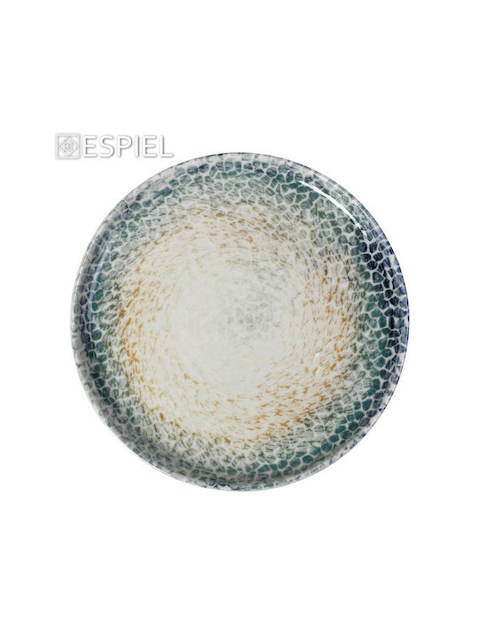 Espiel Lizard Plate Shallow made of Porcelain Multicolour with Diameter 26cm