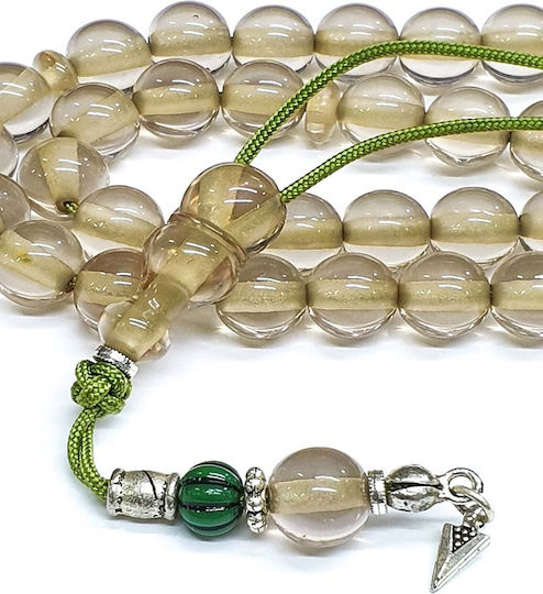 Roloi Komboloi Mastic Worry Beads with 33 Beads Transparent 32cm